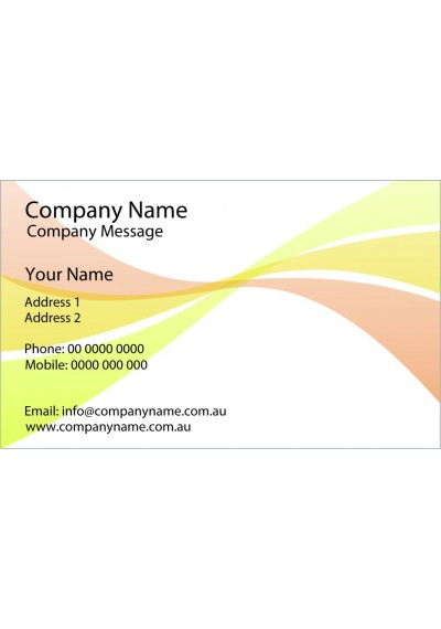 Orange Swirl Business Card